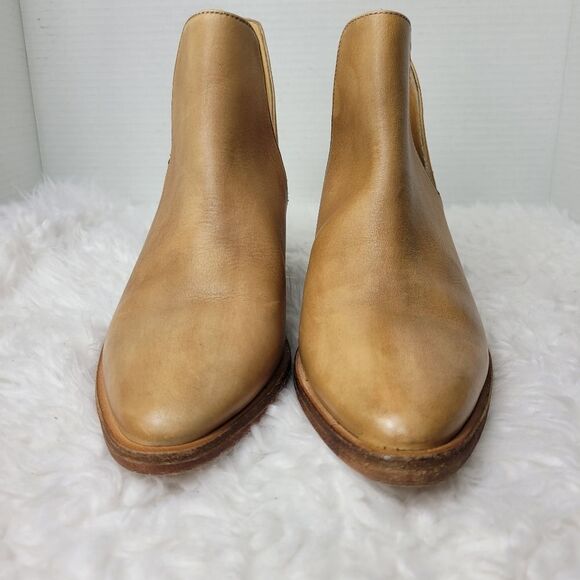 Free People Charm Double V Womens Size 6.5 Brown Leather Western Ankle Boots - Picture 2 of 10